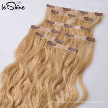 Clip rizado afro rizado en extensiones de cabello para mujeres negras, Clip de extensión de cabello virgen, cabello humano con clip de 8 pulgadas